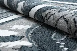 Tapis FUN Land pour enfants, le village, des rues cercle - bleu