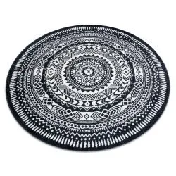 Tapis FUN Napkin, serviette de table cercle - noir