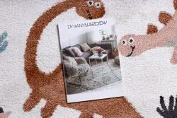 Tapis FUN Dino pour enfants Dinosaures crème