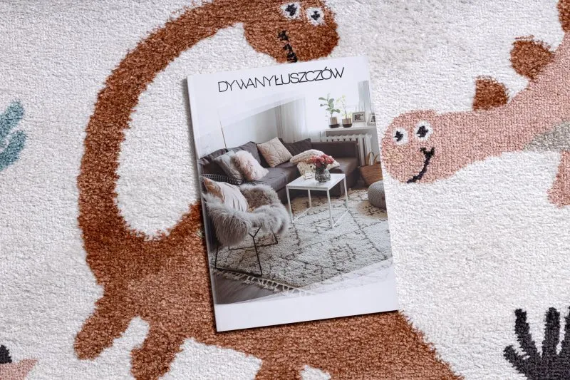 Tapis FUN Dino pour enfants Dinosaures crème