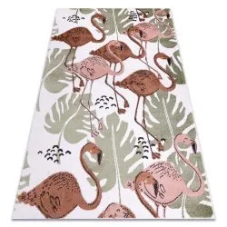Tapis FUN Flami pour enfants flamants roses crème