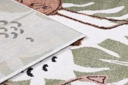 Tapis FUN Flami pour enfants flamants roses crème