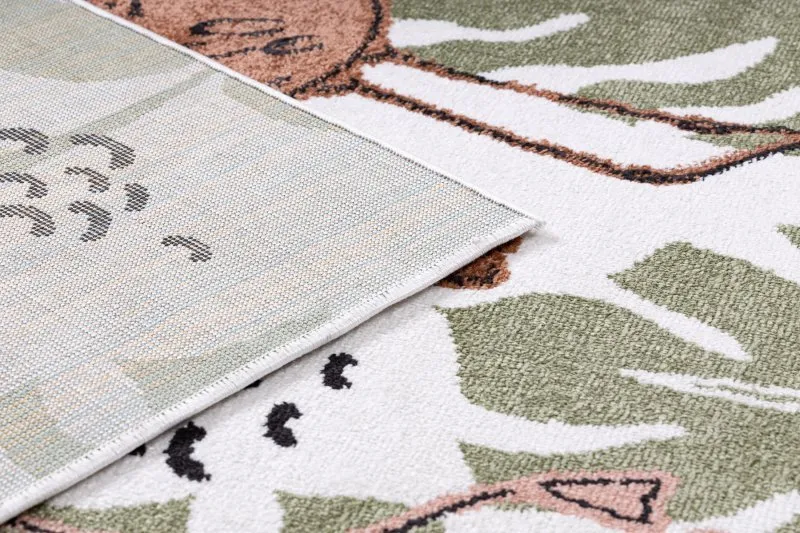Tapis FUN Flami pour enfants flamants roses crème