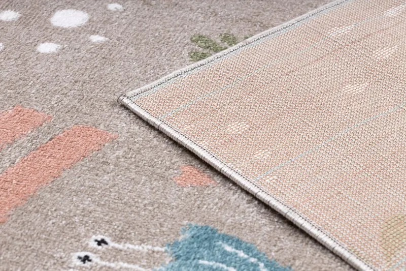 Tapis FUN Sweety pour enfants, licorne, arc en ciel beige