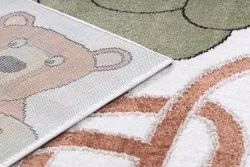 Tapis FUN Honey pour enfants, ours, abeilles crème