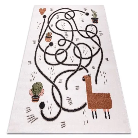 Tapis FUN Game pour enfants, jeu, de lama crème
