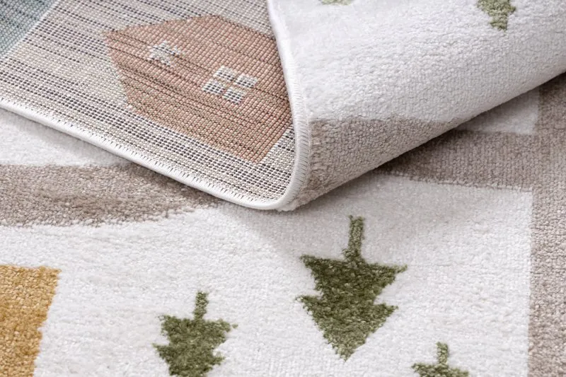 Tapis FUN Polar pour enfants rues, forêt, crème