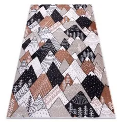 Tapis FUN Tops pour enfants montagnes, sommets crème