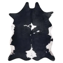 Tapis Imitation Peau de vache, Vache G5070-3 blanc noir cuir