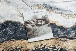 Tapis lavable ANDRE 1124 Marbre antidérapant - noir