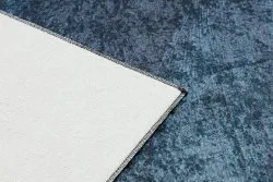 Tapis lavable ANDRE 1170 Feuilles, géométrique antidérapant - bleu