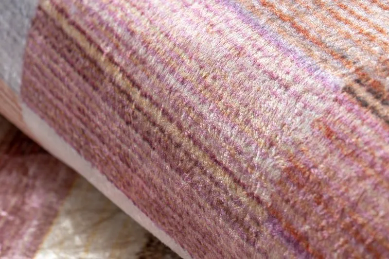 Tapis lavable ANDRE 2295 Rayures antidérapant - rose / bleu
