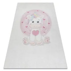 Tapis lavable BAMBINO 1128 Licorne pour les enfants antidérapant - crème