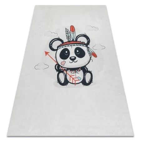 Tapis lavable BAMBINO 1129 Panda pour les enfants antidérapant - crème