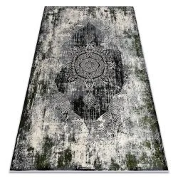 Tapis VINCI 1516 moderne Rosette vintage - Structural ivoire / vert