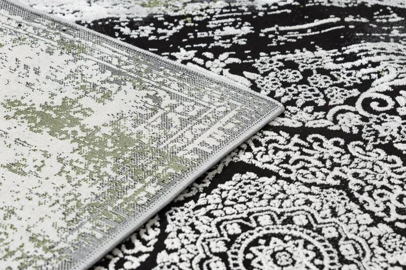 Tapis VINCI 1516 moderne Rosette vintage - Structural ivoire / vert