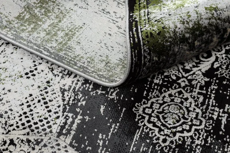 Tapis VINCI 1516 moderne Rosette vintage - Structural ivoire / vert