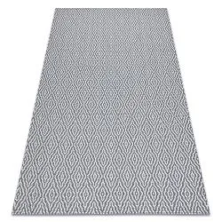 Tapis CASA ECO SISAL BOHO Diamants 22084 anthracite / crème, tapis en coton recyclé