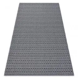 Tapis CASA ECO SISAL BOHO œillets 22075 noir / gris, tapis en coton recyclé