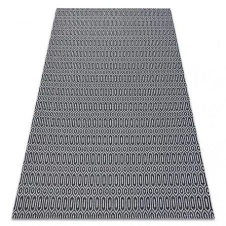Tapis CASA ECO SISAL BOHO œillets 22075 noir / gris, tapis en coton recyclé