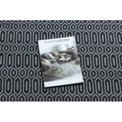 Tapis CASA ECO SISAL BOHO œillets 22075 noir / gris, tapis en coton recyclé