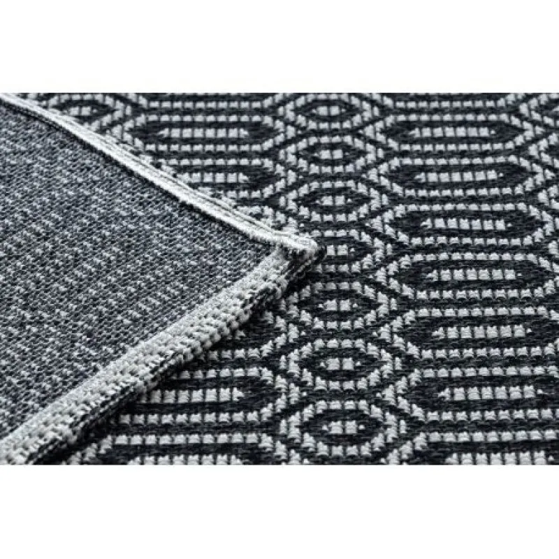 Tapis CASA ECO SISAL BOHO œillets 22075 noir / gris, tapis en coton recyclé