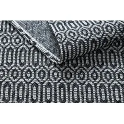 Tapis CASA ECO SISAL BOHO œillets 22075 noir / gris, tapis en coton recyclé
