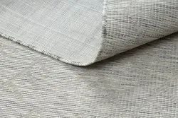Dywan SZNURKOWY SIZAL płaskotkany PATIO 3077 romby szary / beż