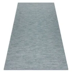 Tapis SISAL PATIO 3069 Treillis marocain tissé à plat - bleu aqua