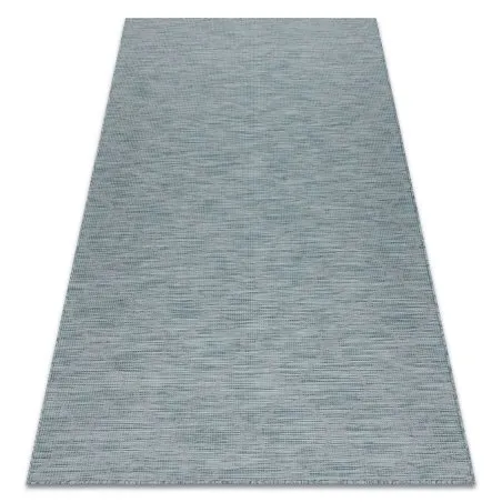 Tapis SISAL PATIO 3069 Treillis marocain tissé à plat - bleu aqua