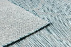 Tapis SISAL PATIO 3069 Treillis marocain tissé à plat - bleu aqua