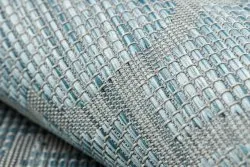 Tapis SISAL PATIO 3069 Treillis marocain tissé à plat - bleu aqua