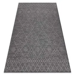 Tapis SISAL PATIO 3077 Boho tissé à plat - noir