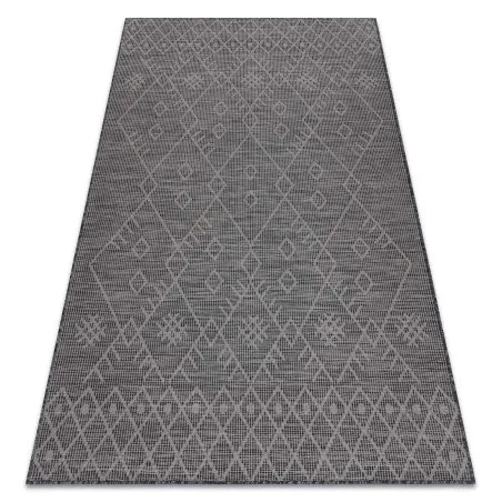 Tapis SISAL PATIO 3077 Boho tissé à plat - noir
