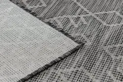 Tapis SISAL PATIO 3077 Boho tissé à plat - noir