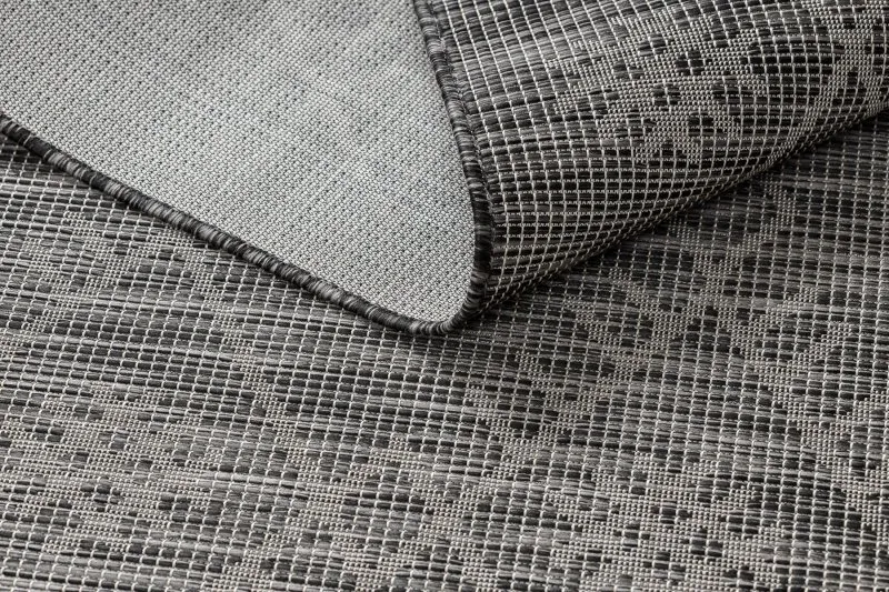 Tapis SISAL PATIO 3077 Boho tissé à plat - noir