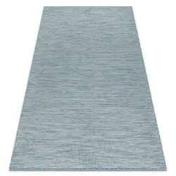 Tapis SISAL PATIO 3075 Diamants tissé à plat - bleu aqua
