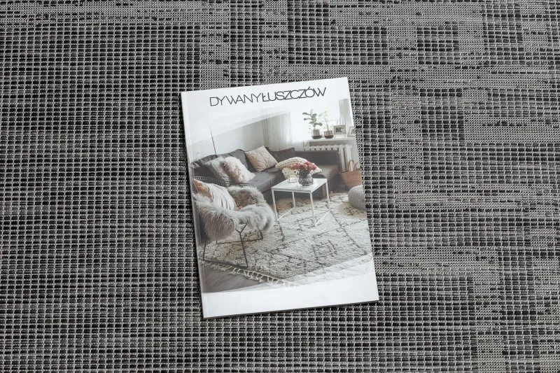 Tapis SISAL PATIO 3071 Grec cadre tissé à plat - noir