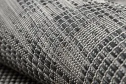 Tapis SISAL PATIO 3071 Grec cadre tissé à plat - noir