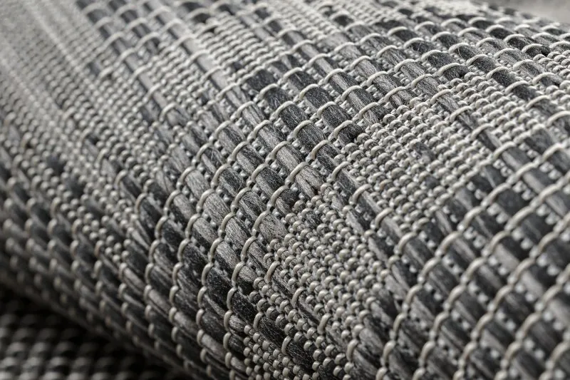 Tapis SISAL PATIO 3071 Grec cadre tissé à plat - noir