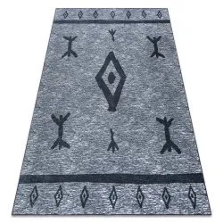 Tapis ANTIKA 119 tek, aztèque moderne, lavable - gris