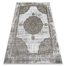 Tapis LIRA E1468 Rosette, structuré, moderne, glamour - gris / or