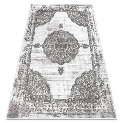 Tapis LIRA E1468 Rosette, structuré, moderne, glamour - gris