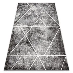 Tapis MATEO 8031/644 Moderne, géométrique, triangles - structurel gris
