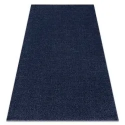 Tapis SOFTY plaine couleur unie bleu foncé