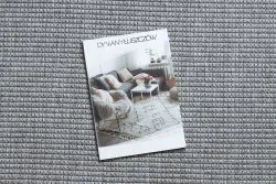 Tapis TIMO 5979 cercle SISAL extérieur cadre gris clair