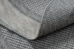 Tapis TIMO 5979 cercle SISAL extérieur cadre gris clair