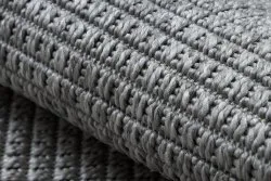 Tapis TIMO 5979 cercle SISAL extérieur cadre gris clair