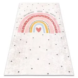 Tapis lavable JUNIOR 51300.802 Arc-en-ciel, points pour les enfants antidérapant - beige
