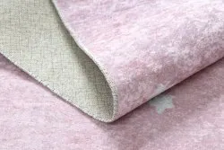 Tapis lavable JUNIOR 51300.802 Arc-en-ciel, nuages pour les enfants antidérapant - rose